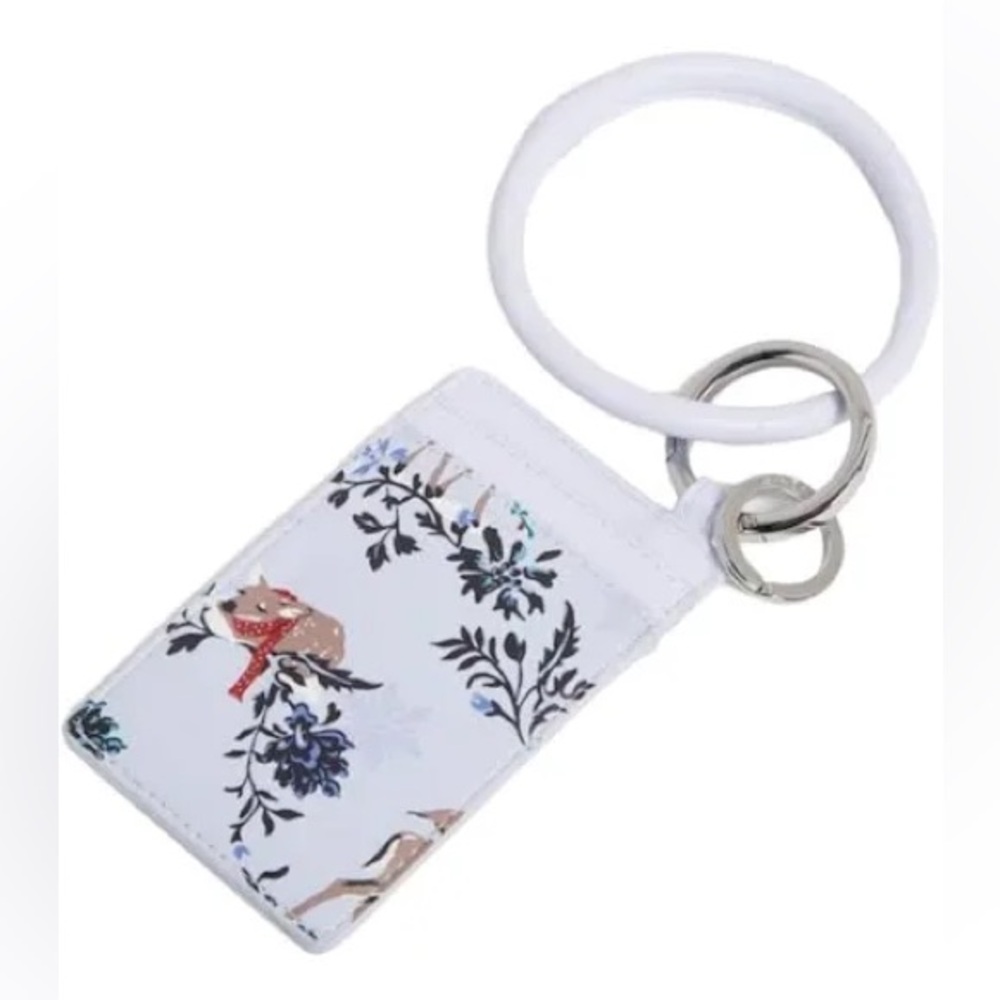 NWT - Vera Bradley Bracelet Key Ring Card Case – Merry Mischief Snow Day